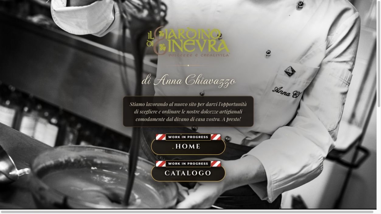 Homepage del sito Il Giardino di Ginevra: anteprima del progetto web